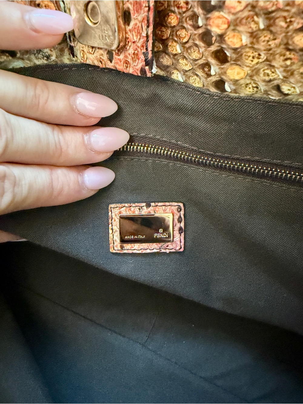 ULTRA RARE - FENDI Twin Python Tote Multicolor Bag - Archival Discontinued! - Picture 14 of 17